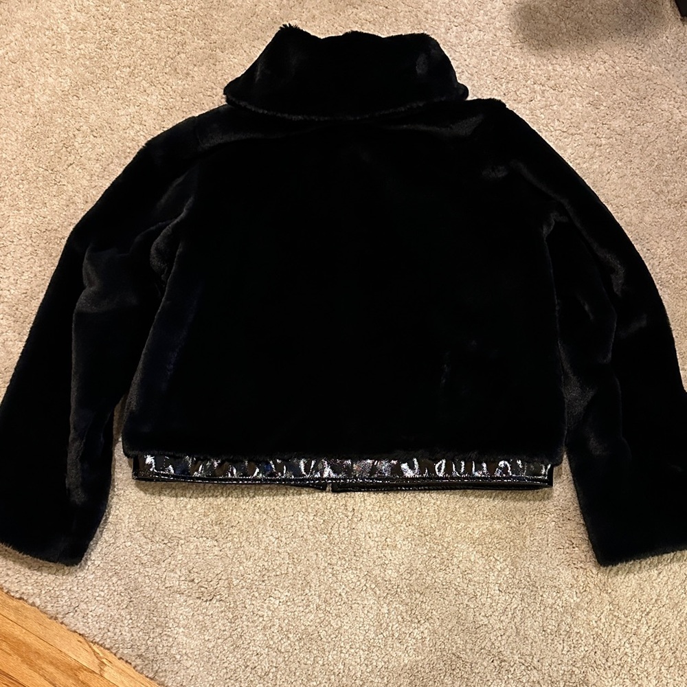 Anthropologie Black Faux Fur Coat - Picture 4 of 4